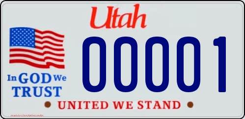 Matrícula de coche de Utah
