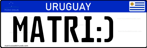 Creador de matrículas personalizadas de Uruguay