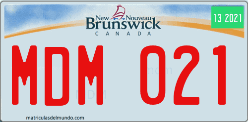 Matrícula de Canadá de New Brunswick