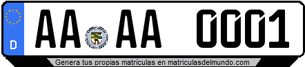 Genera tu propia matricula de Alemania de dos letras / Generate your own license plate from Germany with two letters
