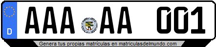 Genera tu propia matricula de Alemania de tres letras / Generate your own license plate from Germany with three letters