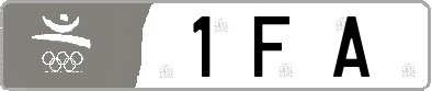 license plate for Olympic Games in Barcelona