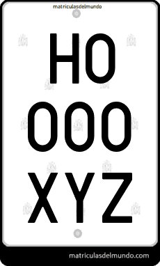 Matrícula de ejemplo de Moped Current español histórico con fondo blanco