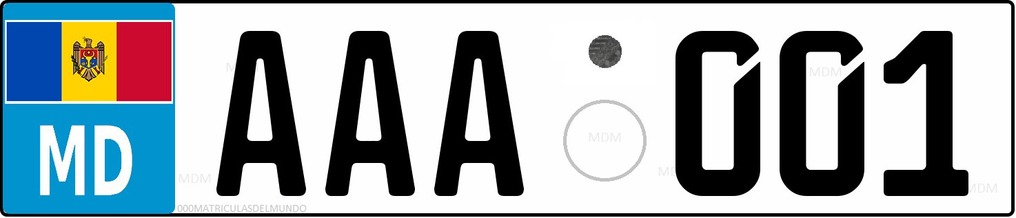 Genera y crea tu propia matricula de Moldavia actual desde 2015 gratis. Pixeles./ Generate your own personalized Moldavia current system license plate new from 2015 image png vector free raster zdarma