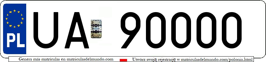 Genera y crea tu propia matricula de Polonia normal y ejercito gratis / Generate your own polish and polish military system license plate for free