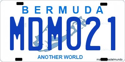 Matrícula personalizada Bermuda