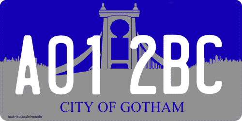 Matrícula de la película de Gotham City