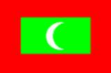 bandera pequeña de Maldivas