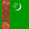 bandera pequeña de Turkmenistán