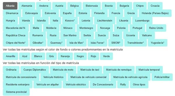 Herramienta con nombres de países para saber de dónde es un coche