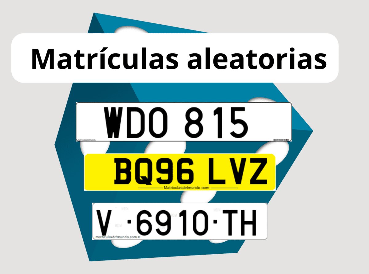 Create random car license plates as if you were rolling a dice Automatically generated car license plates