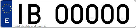 Other special types of license plates IB
