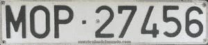 license plate for Ministry of Public Works