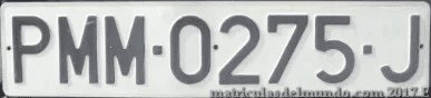old license plate for Ministry Fleet