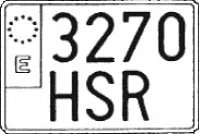 Motorcycle license plate from Spain