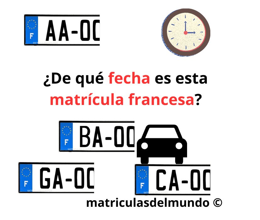 Consultar fechas de matrículas de Francia