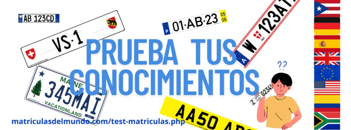 Hacer test matrículas de coches del mundo imagen