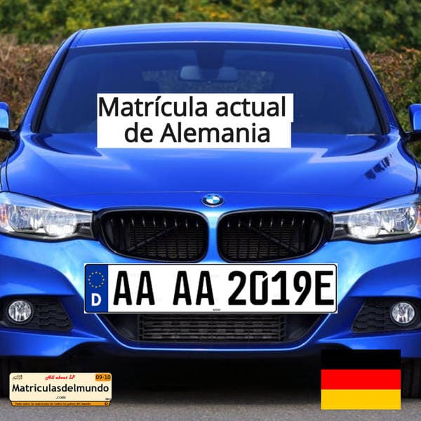 Matrícula de coche de Alemania actual