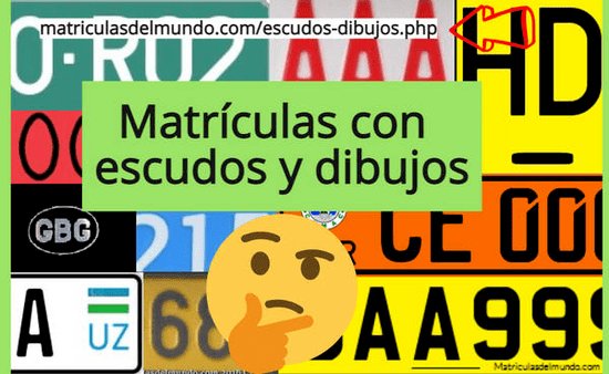 Car license plates organized by color