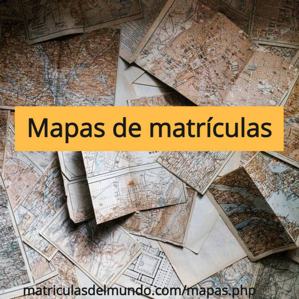 Maps of car license plates from around the world