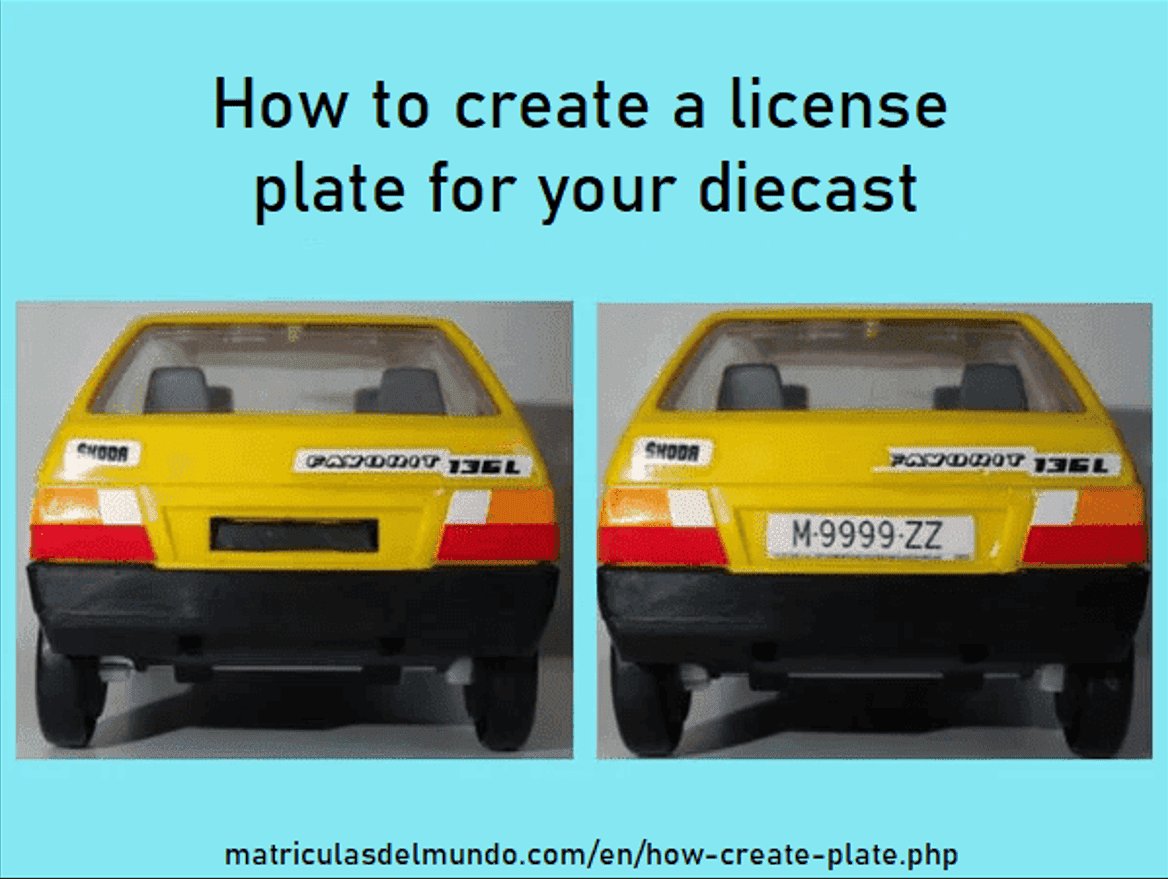 How to make a miniature car license plate