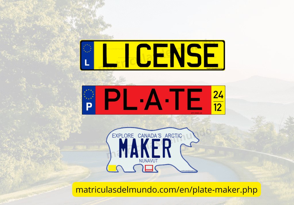 free license plate maker examples