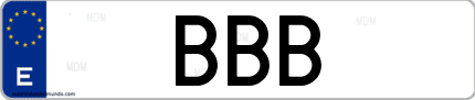 Matrícula de España BBB