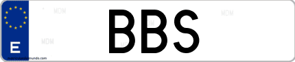 Matrícula de España BBS