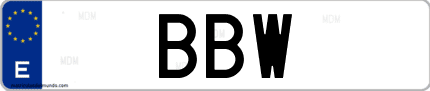 Matrícula de España BBW