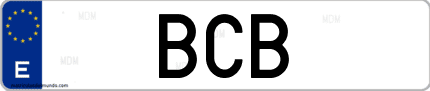 Matrícula de España BCB