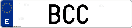 Matrícula de España BCC