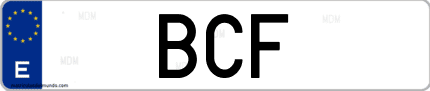 Matrícula de España BCF