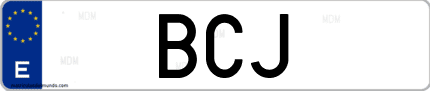 Matrícula de España BCJ