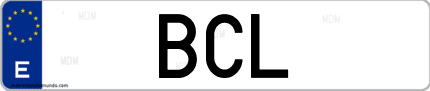 Matrícula de España BCL