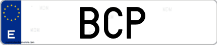Matrícula de España BCP