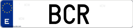 Matrícula de España BCR