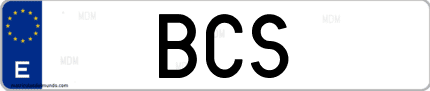 Matrícula de España BCS