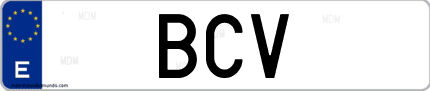 Matrícula de España BCV
