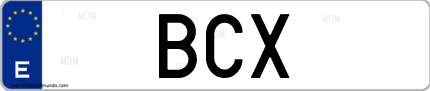 Matrícula de España BCX