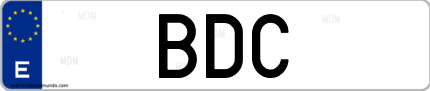 Matrícula de España BDC