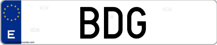 Matrícula de España BDG