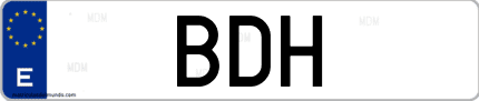 Matrícula de España BDH