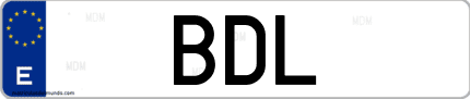 Matrícula de España BDL