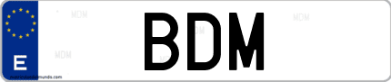 Matrícula de España BDM