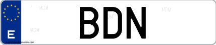 Matrícula de España BDN