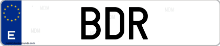 Matrícula de España BDR