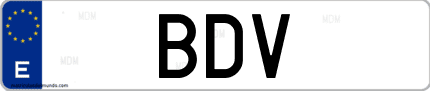 Matrícula de España BDV
