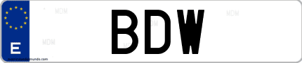 Matrícula de España BDW