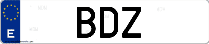 Matrícula de España BDZ