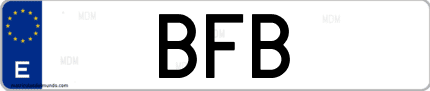 Matrícula de España BFB